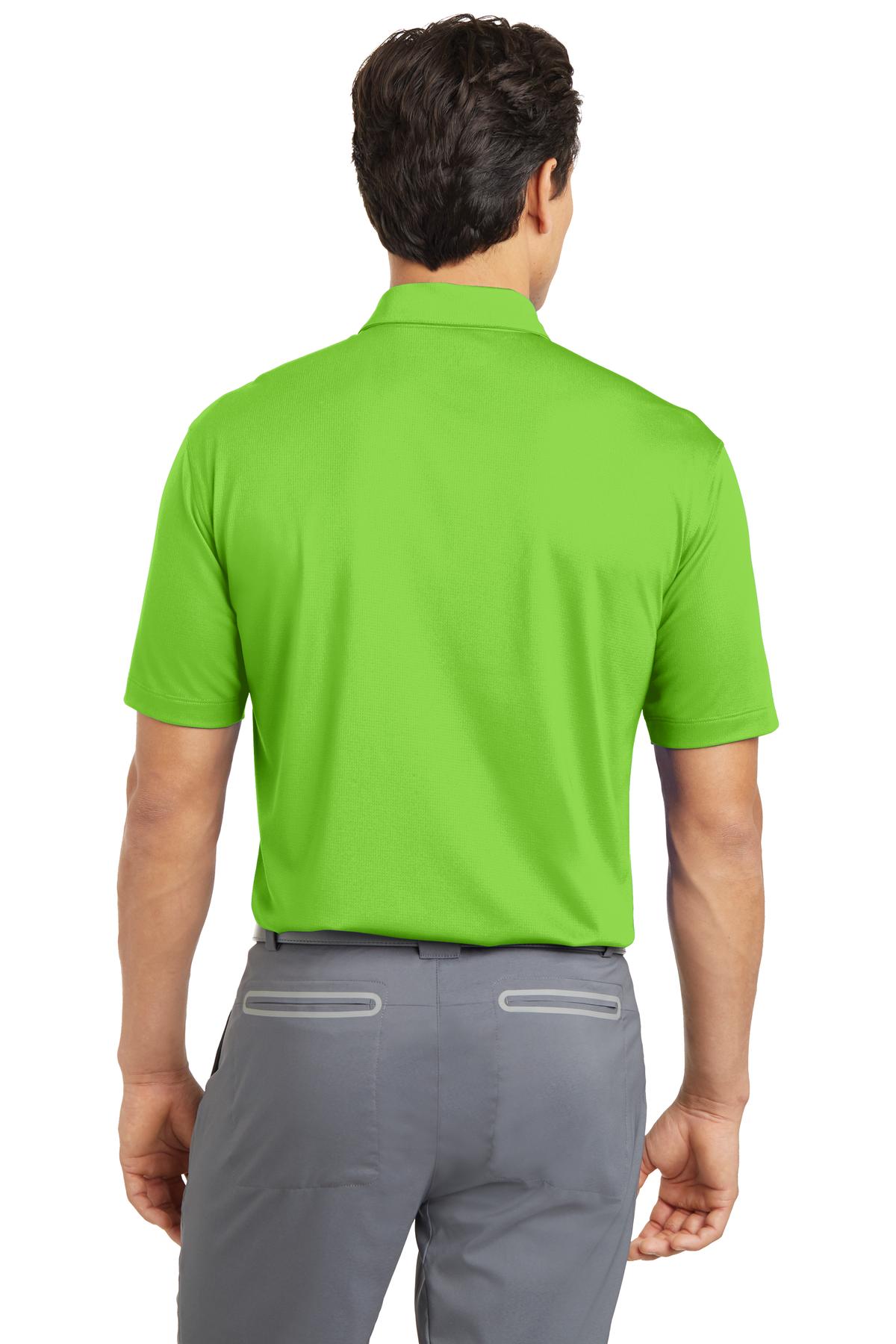 Action Green Nike Dri-FIT Vertical Mesh Polo. 637167 plain