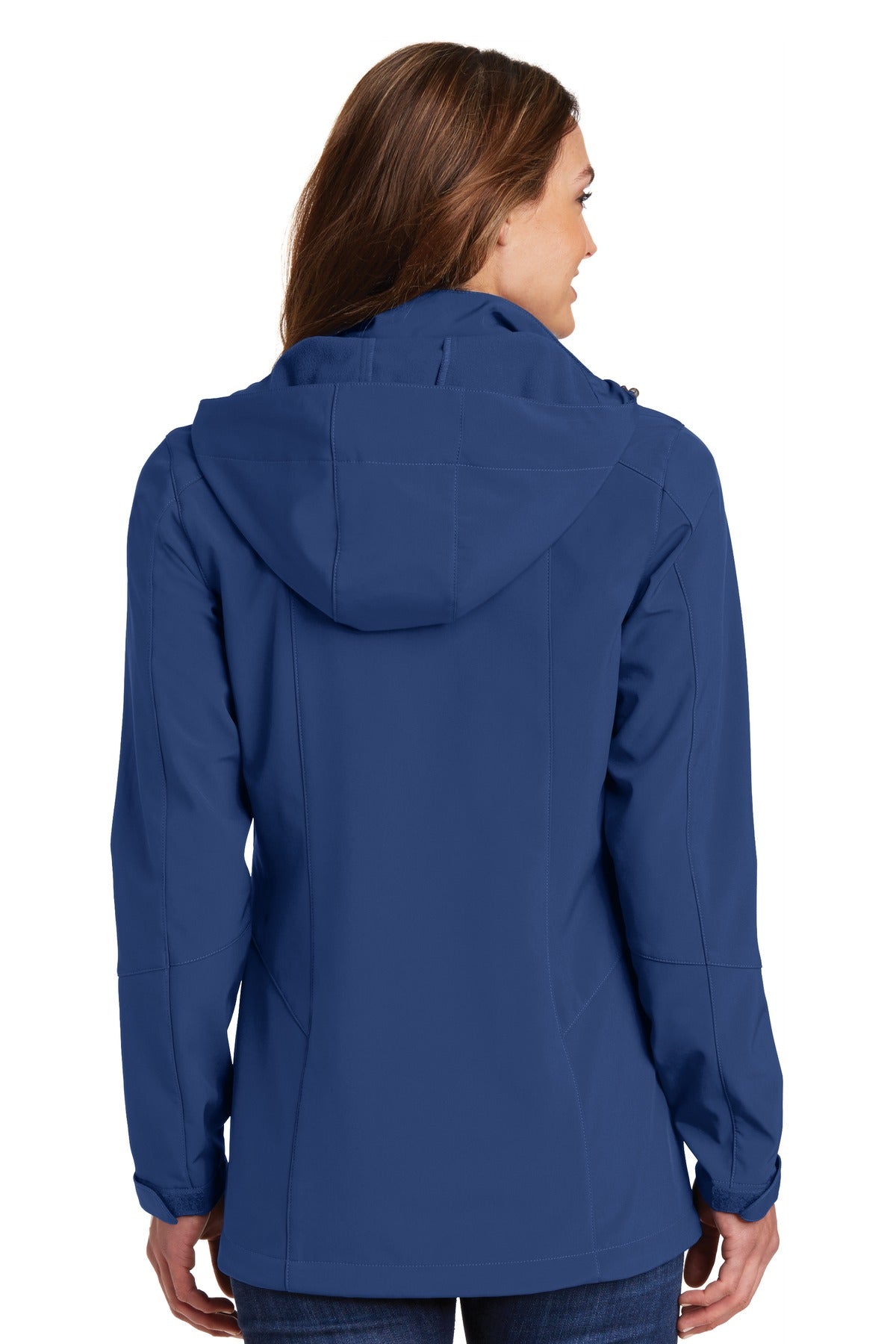 Admiral Blue Eddie Bauer Women's Hooded Soft Shell Parka. EB537 plain