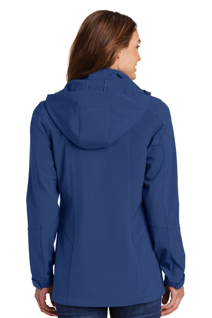 Admiral Blue Eddie Bauer Women's Hooded Soft Shell Parka. EB537 plain