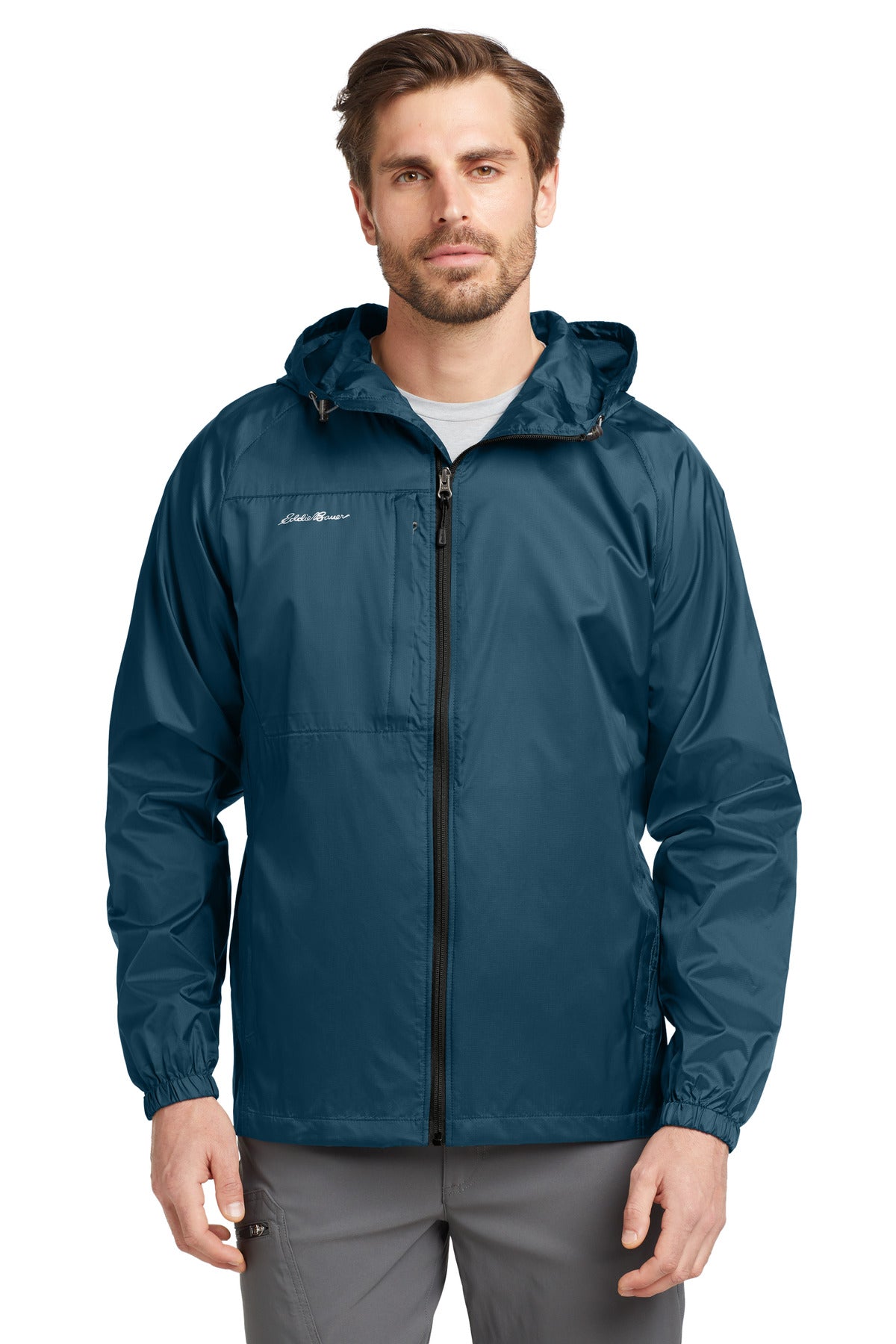 Adriatic Blue Eddie Bauer - Packable Wind Jacket. EB500