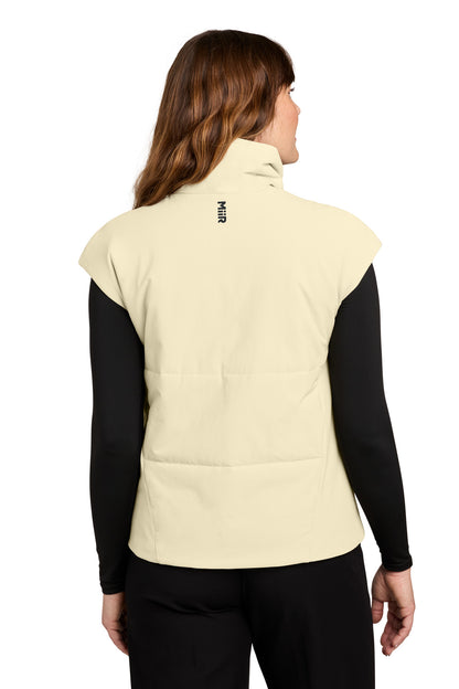 Alabaster MiiR Women's Sashiko Stretch Puffy Vest MRAW442 plain