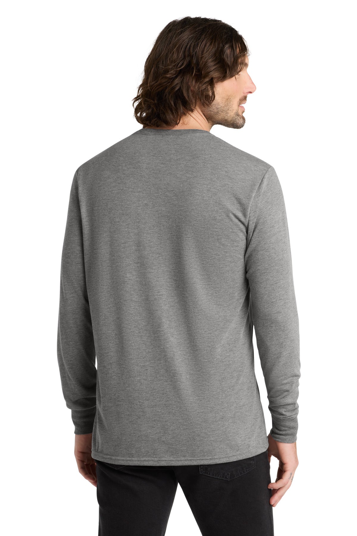 Aluminum Grey Allmade Unisex Tri-Blend Long Sleeve Tee AL6004 plain