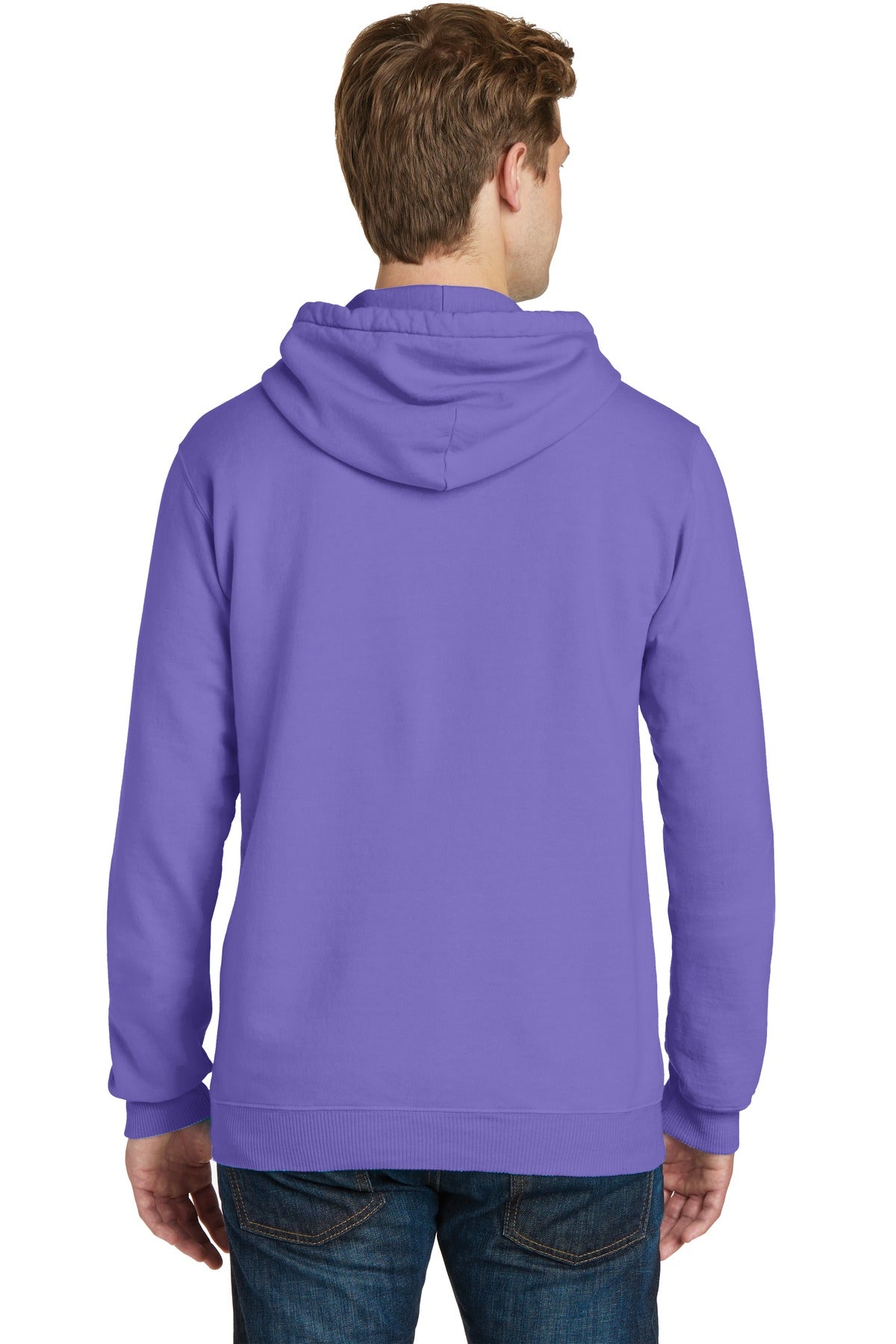 Amethyst Port & Co Beach Wash Garment-Dyed Pullover Hooded Sweatshirt. PC098H plain