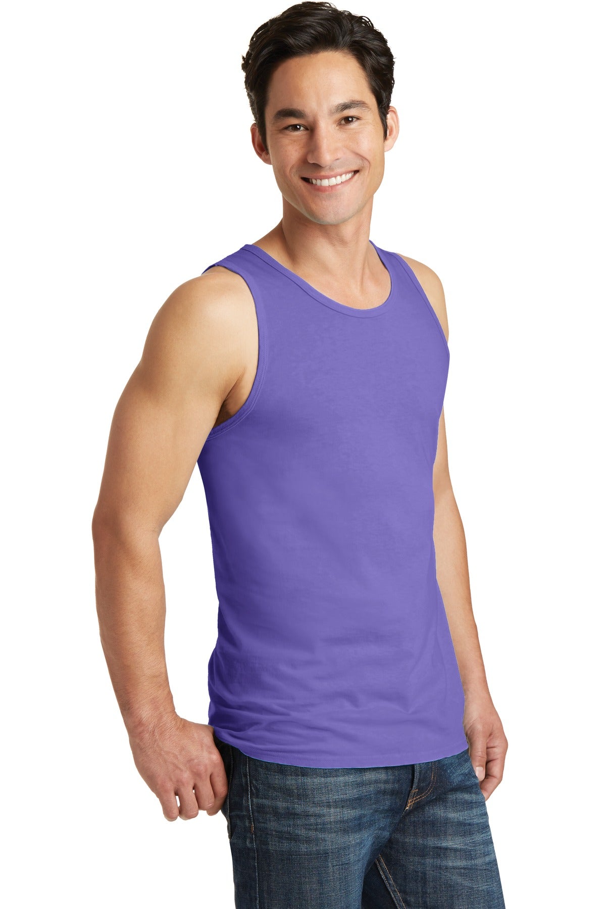 Amethyst Port & Co Beach Wash Garment-Dyed Tank. PC099TT plain