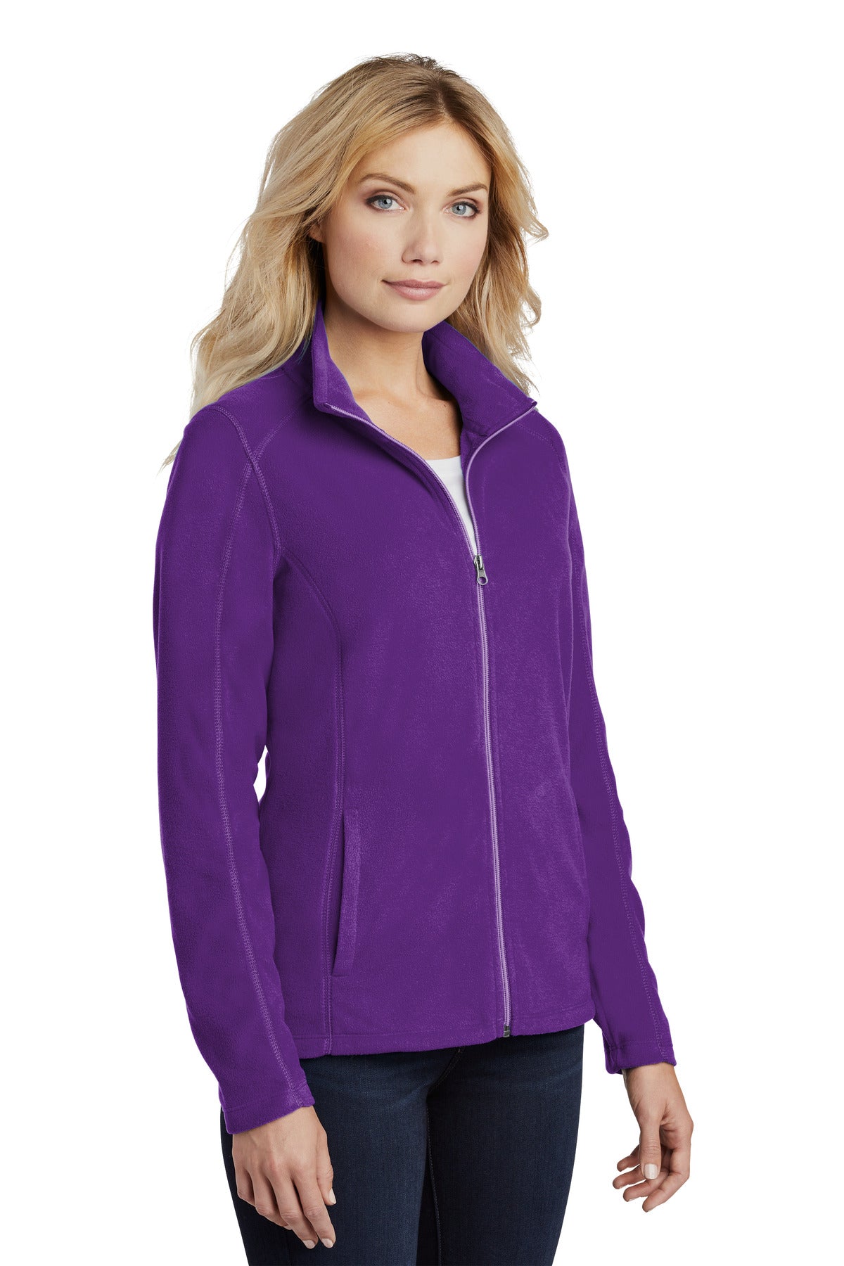 Amethyst Purpl Port Authority Women's Microfleece Jacket. L223 plain