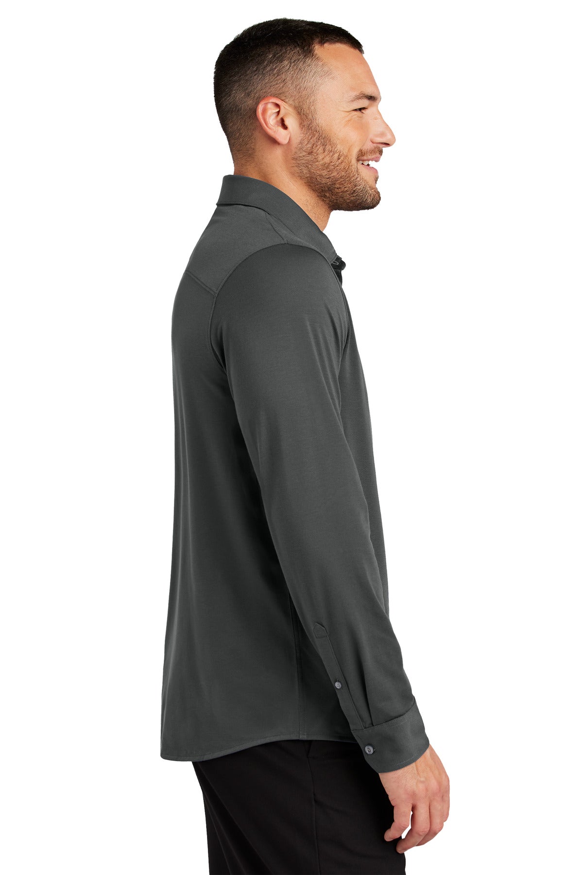 AnchorGrey Mercer+Mettle Stretch Jersey Long Sleeve Shirt MM1018 plain