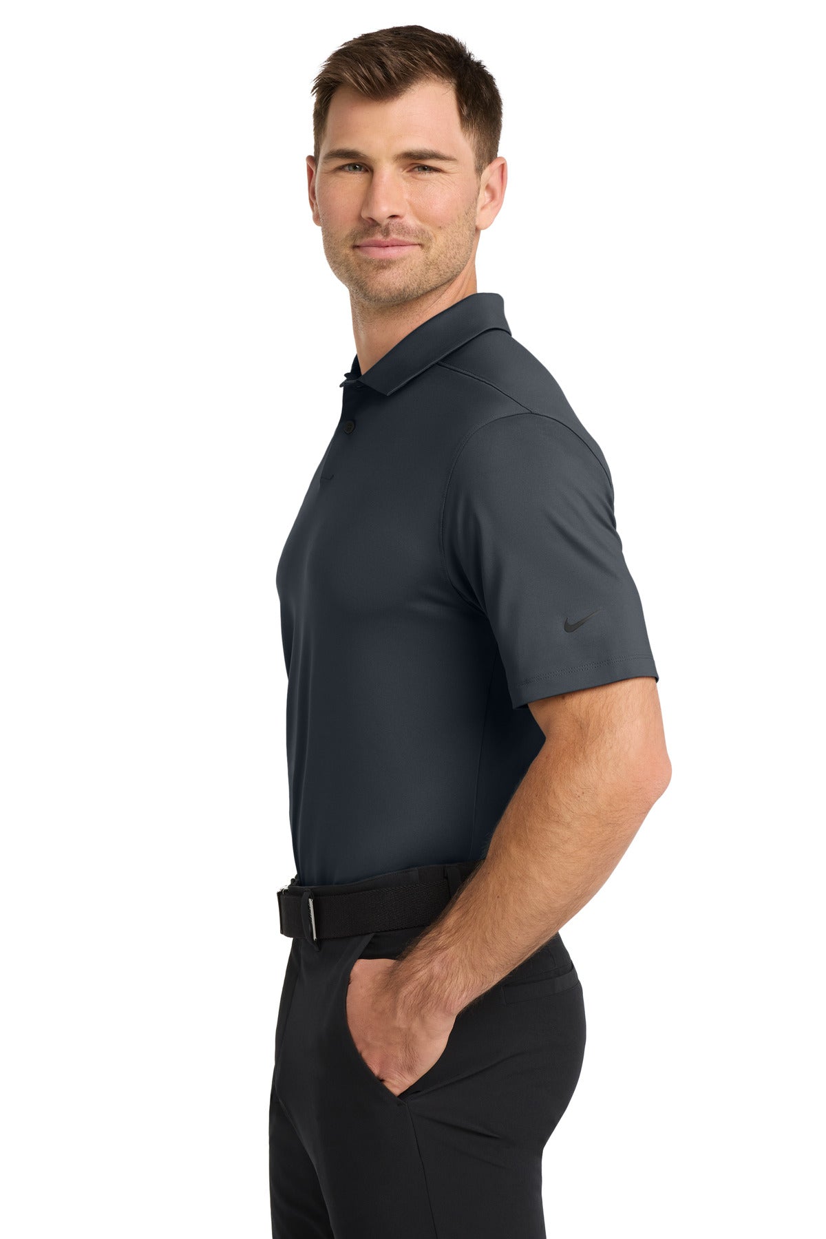 Anthracite Nike Dri-FIT Vapor Polo NKDC2108 plain
