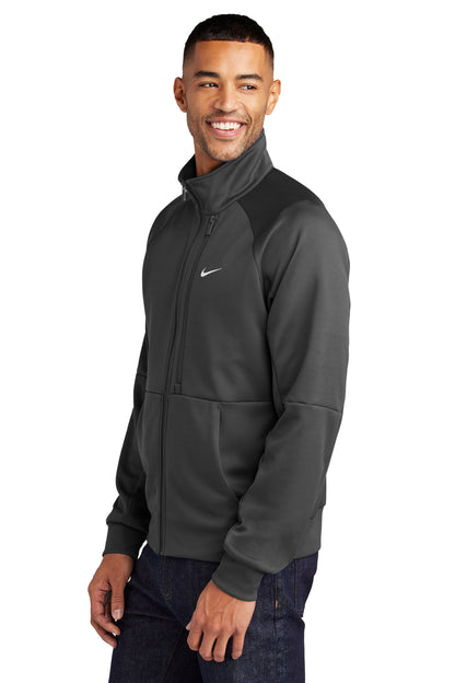Anthracite Nike Full-Zip Chest Swoosh Jacket NKFD9891 plain