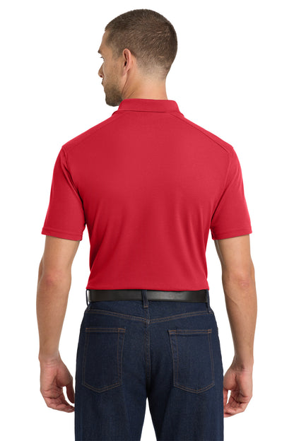 Apple Red Port Authority EZPerformance Pique Polo. K600 plain