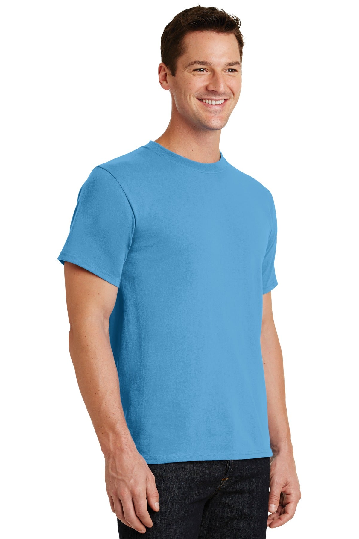 Aquatic Blue Port & Co Essential Tee. PC61 plain