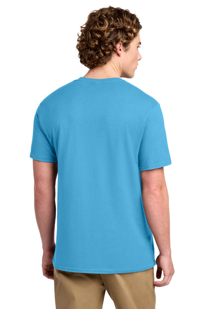Aquatic Blue Port & Co Ring Spun Cotton Tee. PC150 plain