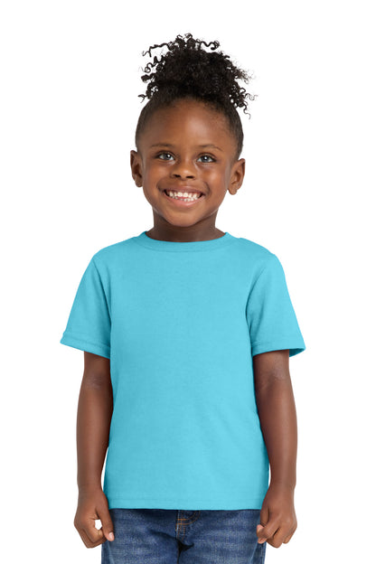 Aquatic Blue Port & Co Toddler Core Cotton Tee. CAR54T plain