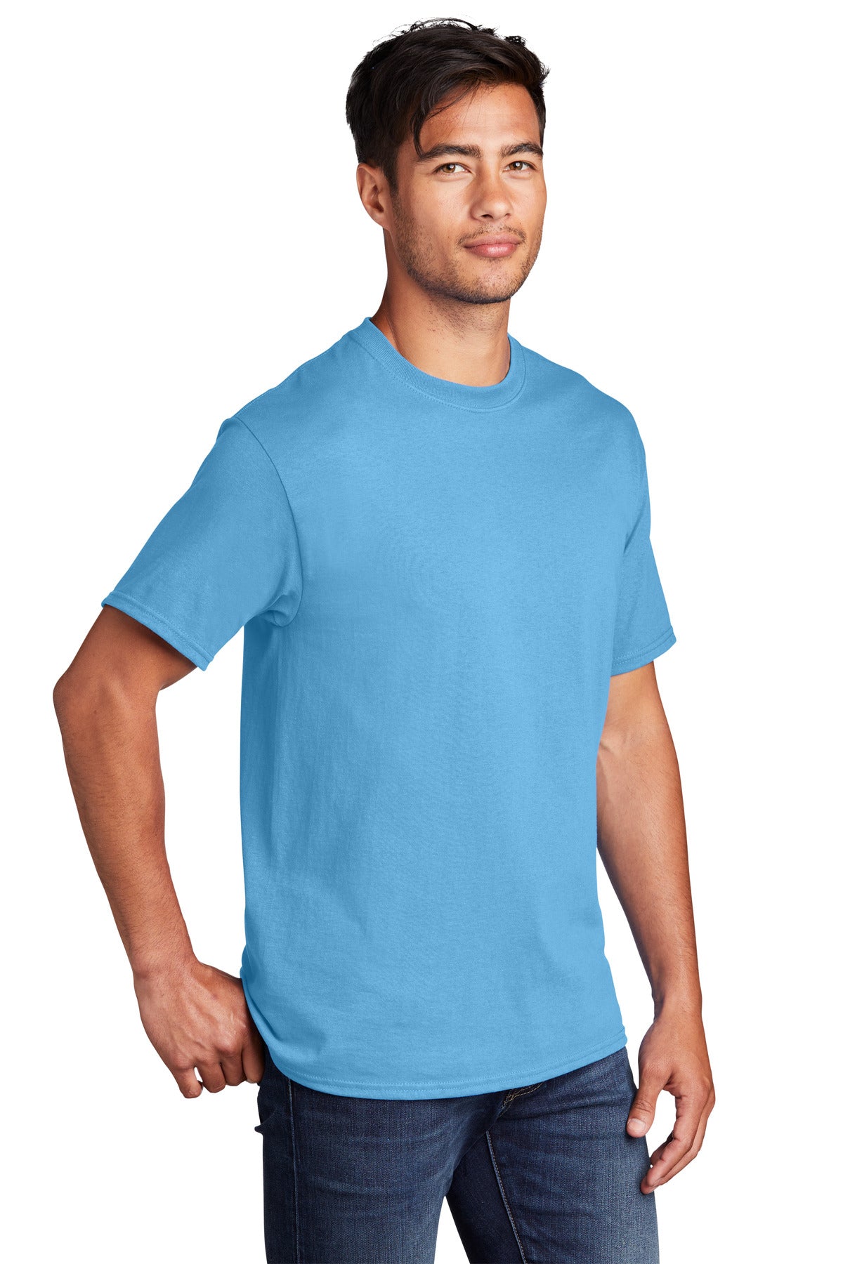 AquaticBl Port & Co Core Cotton DTG Tee PC54DTG plain