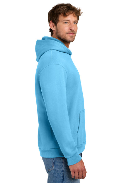 AquaticBl Port & Co Easy Fleece Pullover Hooded Sweatshirt PC68H