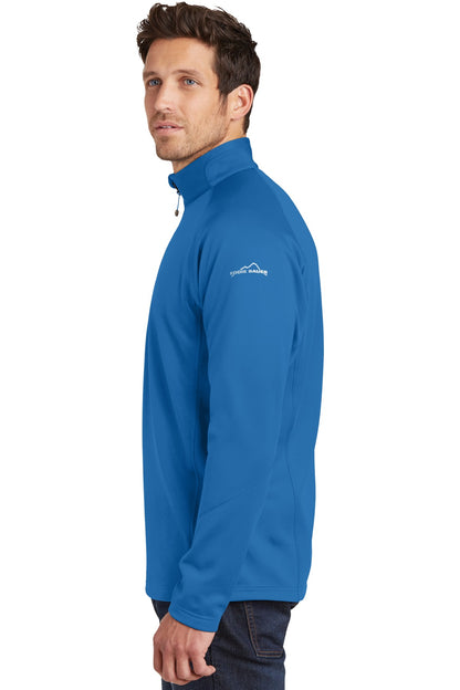 Ascent Blue Eddie Bauer 1/2-Zip Performance Fleece. EB234 plain