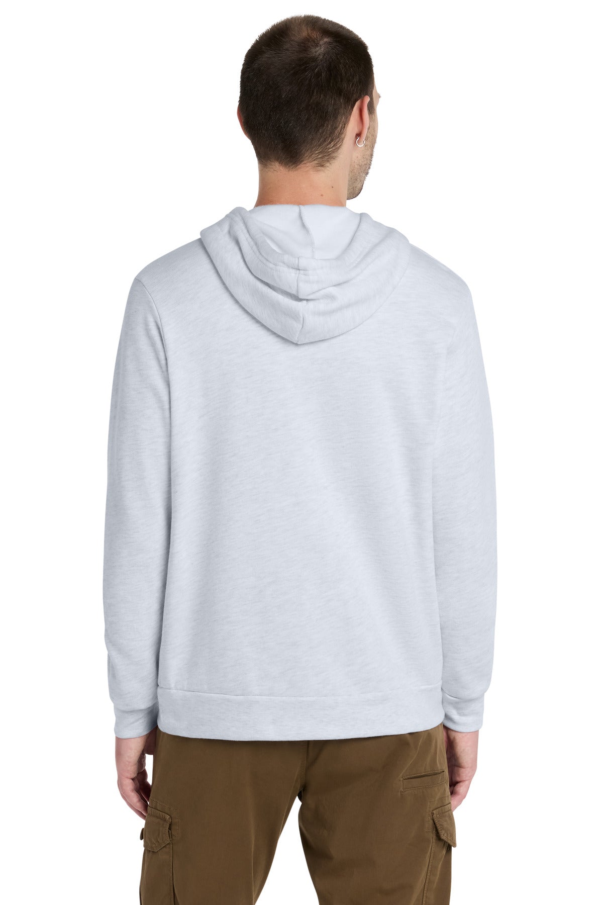 Ash BELLA+CANVAS Unisex Sponge Fleece Pullover Hoodie. BC3719 plain