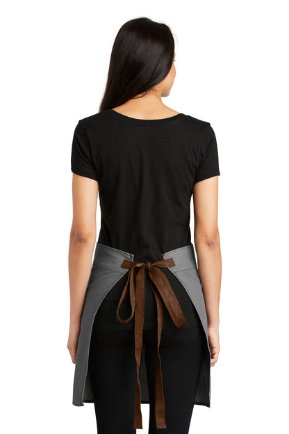 Ash Grey Port Authority Market Half Bistro Apron. A801 plain
