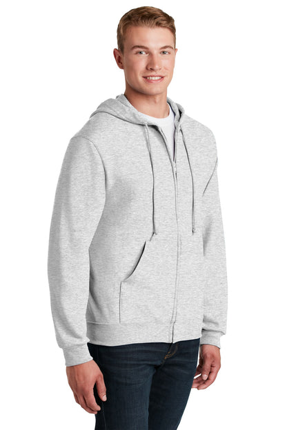 Ash Jerzees - NuBlend Full-Zip Hooded Sweatshirt. 993M plain