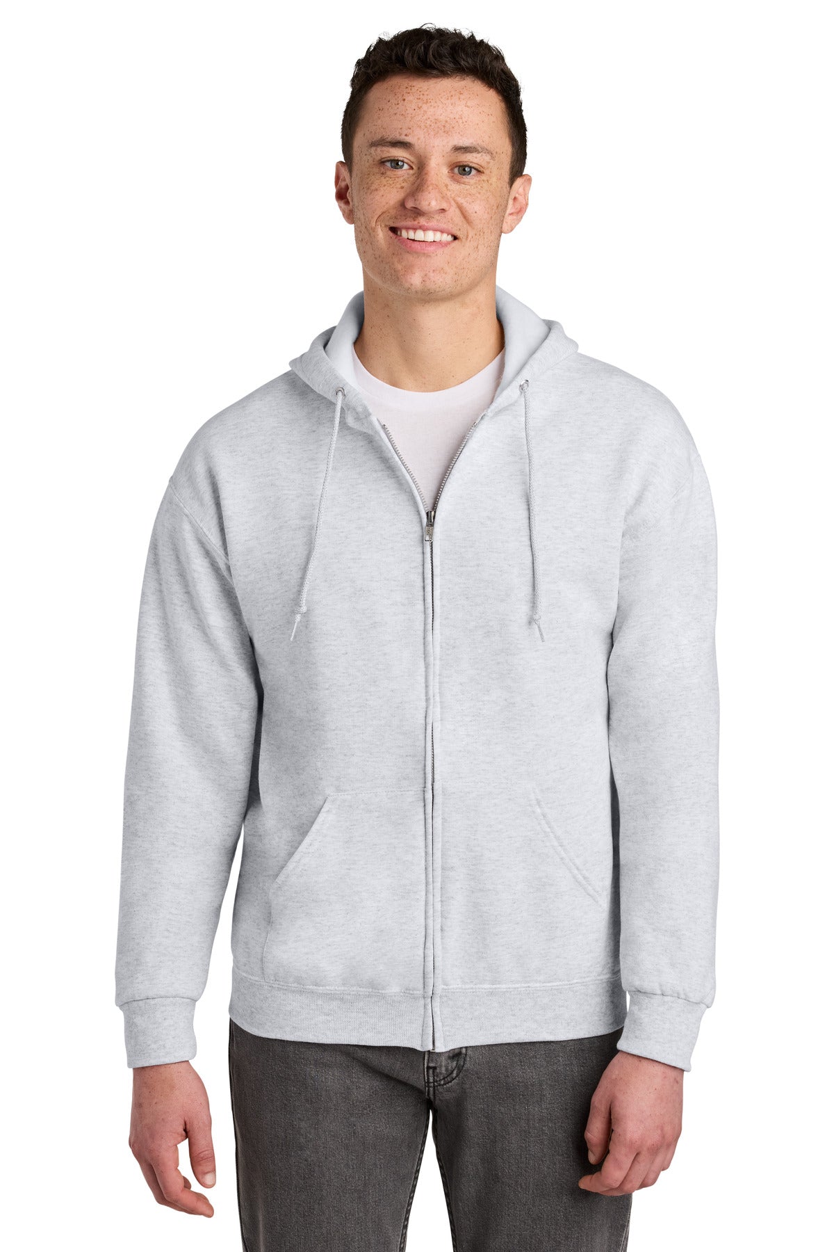 Ash Jerzees - NuBlend Full-Zip Hooded Sweatshirt. 993M plain