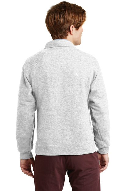 Ash Jerzees Super Sweats NuBlend - 1/4-Zip Sweatshirt with Cadet Collar. 4528M plain