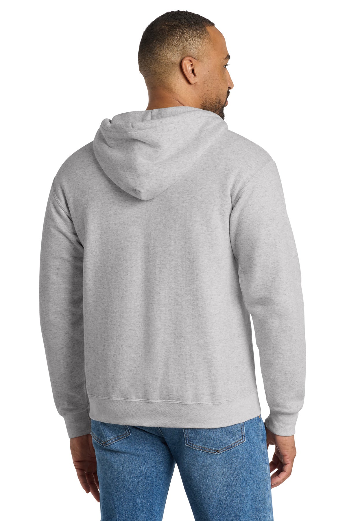 Ash Port & Co Tall Essential Fleece Full-Zip Hooded Sweatshirt. PC90ZHT plain