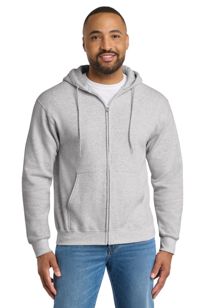 Ash Port & Co Tall Essential Fleece Full-Zip Hooded Sweatshirt. PC90ZHT plain