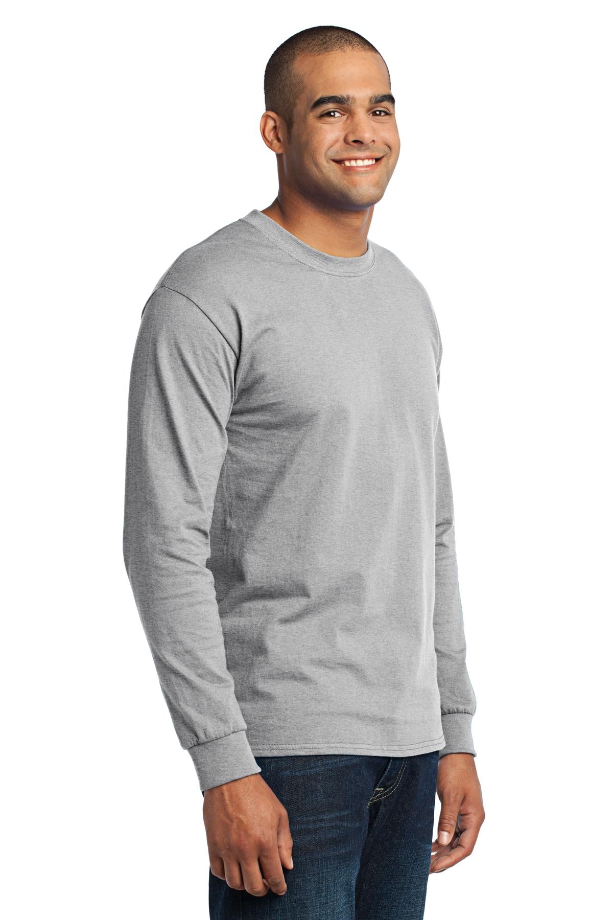 Ash Port & Co Tall Long Sleeve Core Blend Tee. PC55LST plain