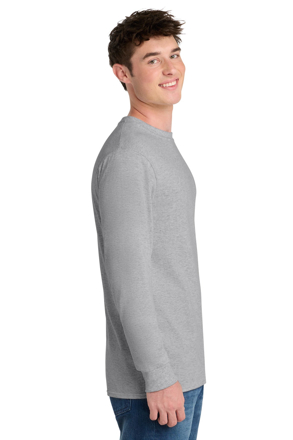 Ash Port & Co Tall Long Sleeve Core Blend Tee. PC55LST plain