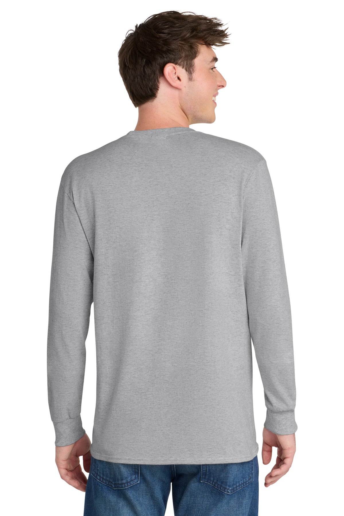 Ash Port & Co Tall Long Sleeve Core Blend Tee. PC55LST plain