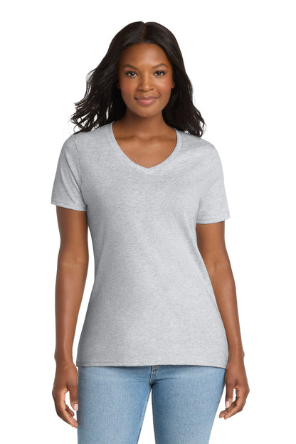 Ash Port & Co Women's Core Cotton V-Neck Tee. LPC54V plain