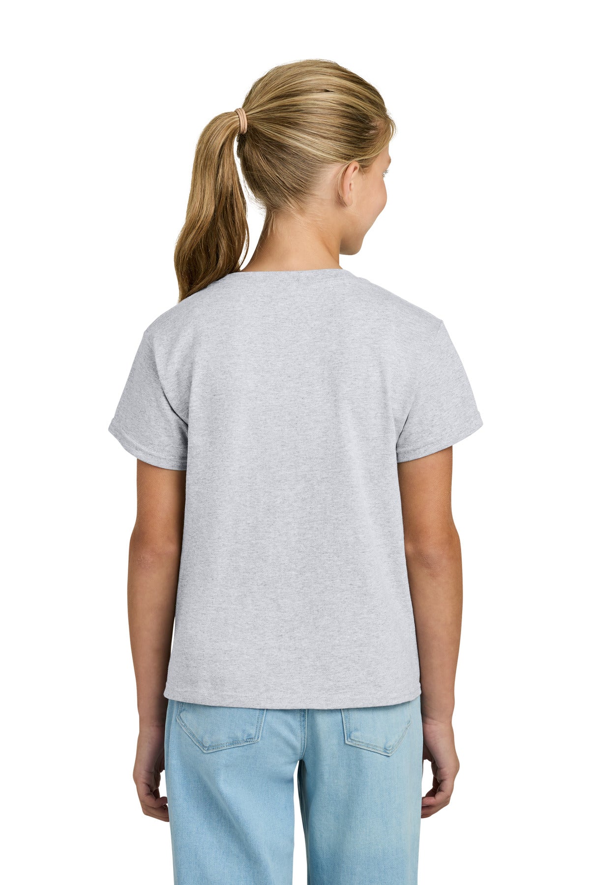 AshGrey Gildan Youth Light Cotton Tee 3000B