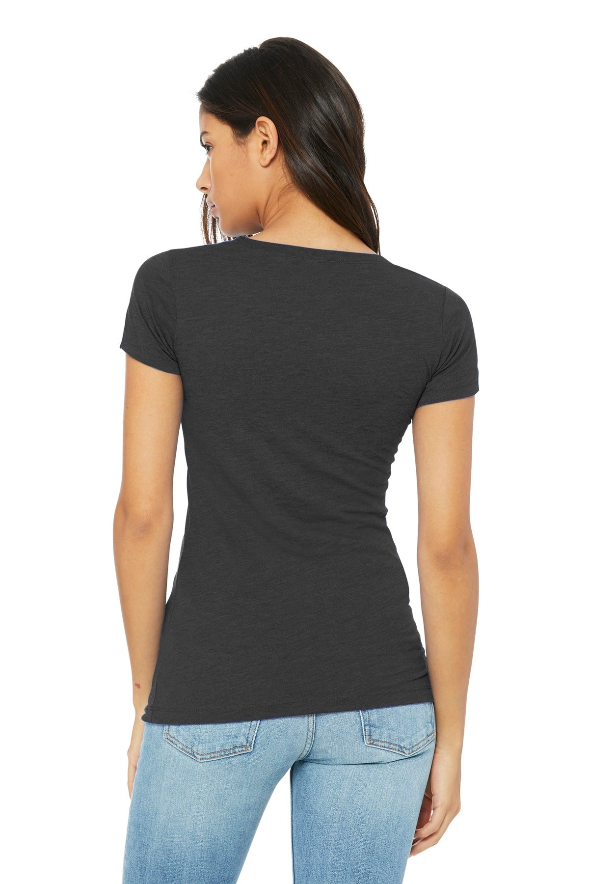 Asphalt BELLA+CANVAS Women's Slim Fit Tee. BC6004 plain