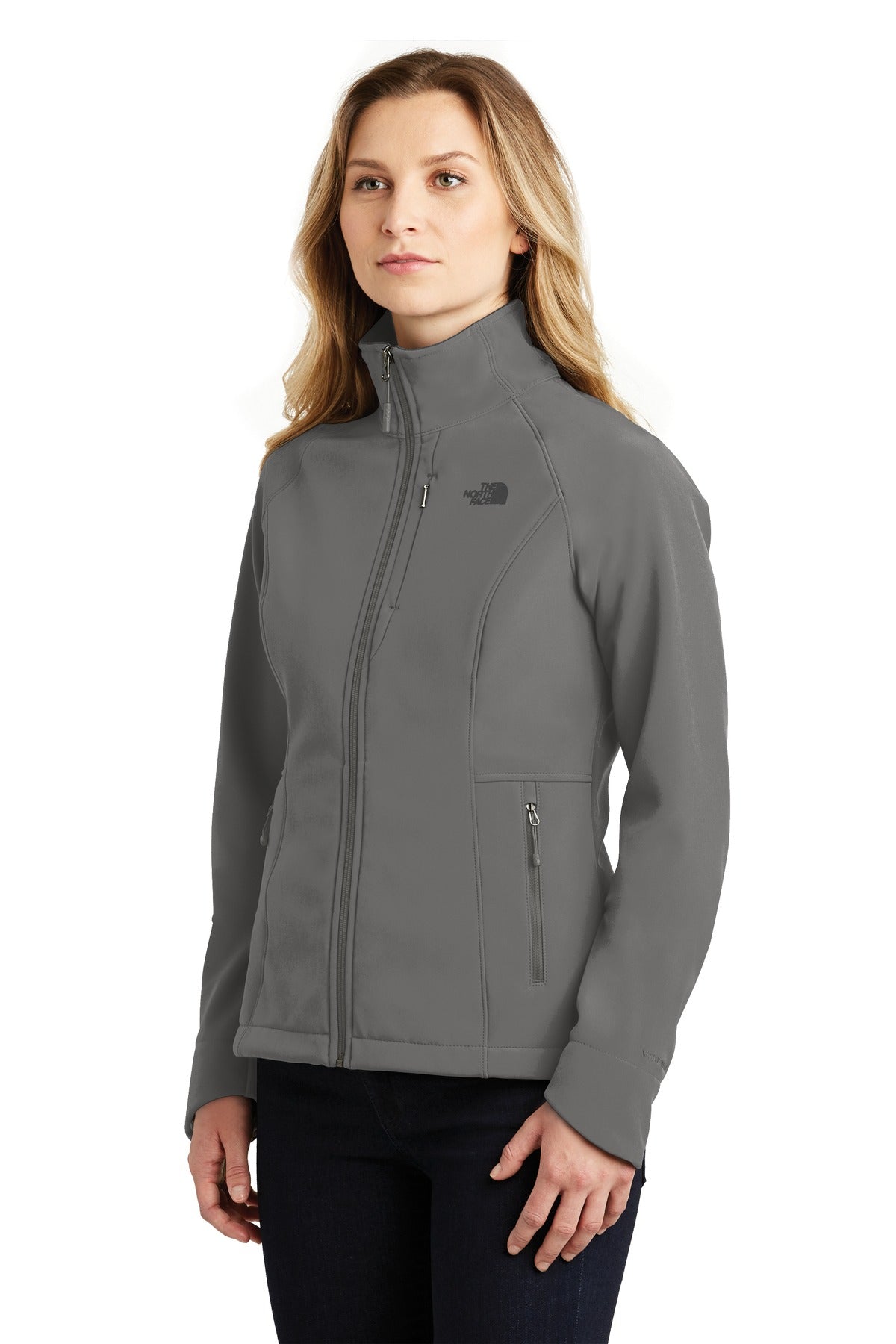 Asphalt Grey The North Face Women's Apex Barrier Soft Shell Jacket. NF0A3LGU plain