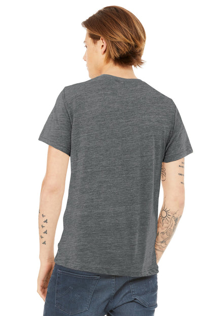 Asphalt Slub BELLA+CANVAS Unisex Poly-Cotton Short Sleeve Tee. BC3650 plain