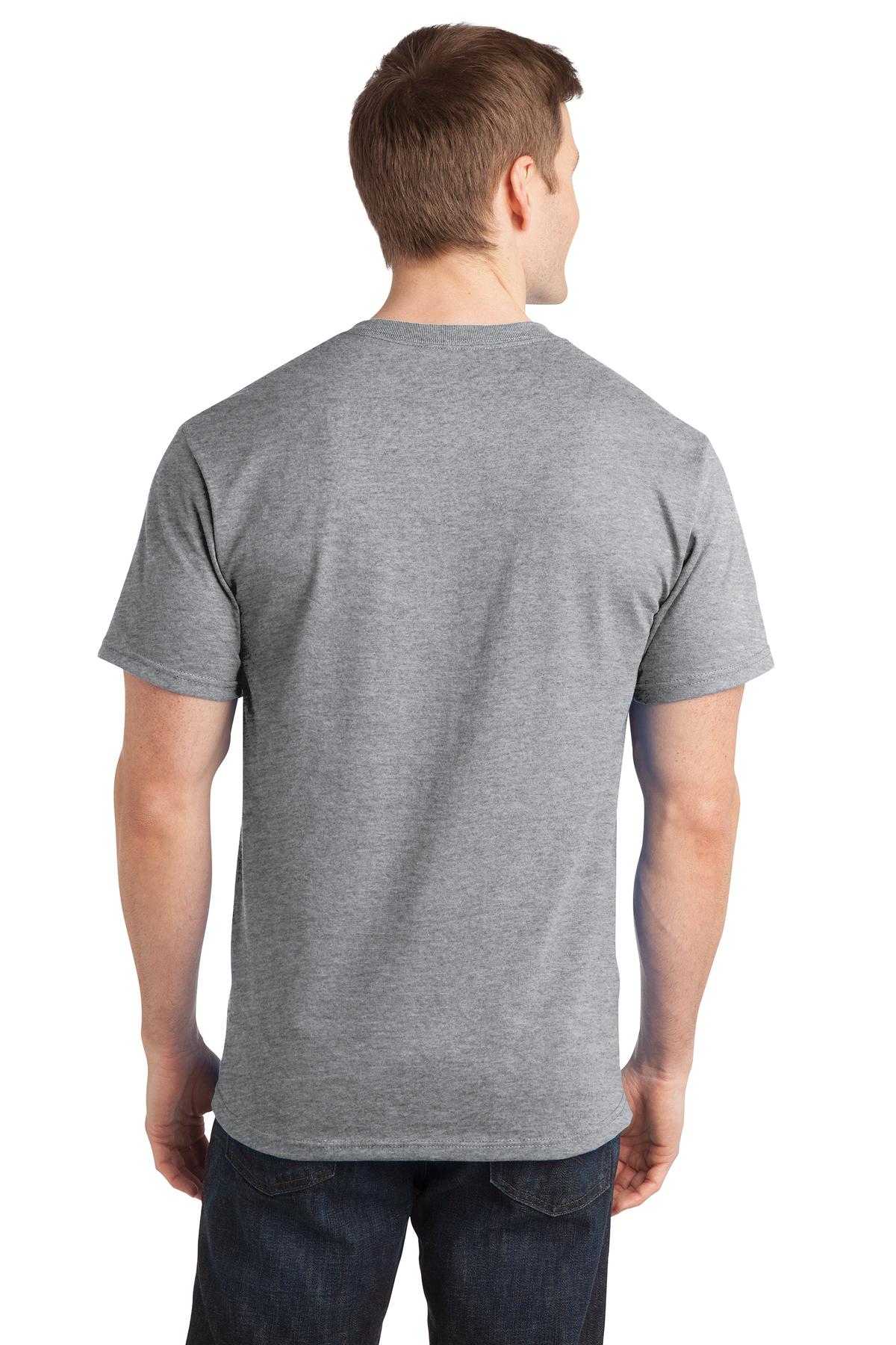 Ath Heather Port & Co Ring Spun Cotton Tee. PC150 plain