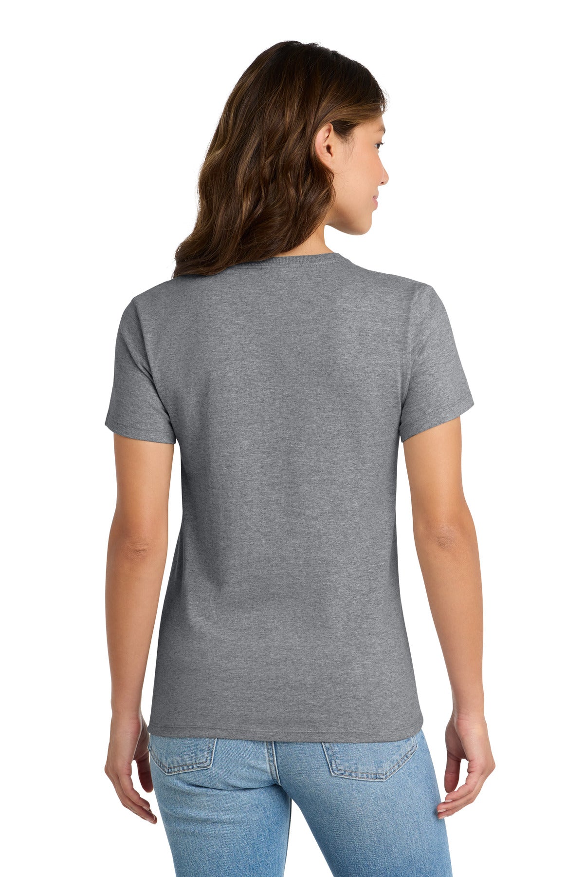 Ath Heather Port & Co Women's Essential Tee. LPC61 plain
