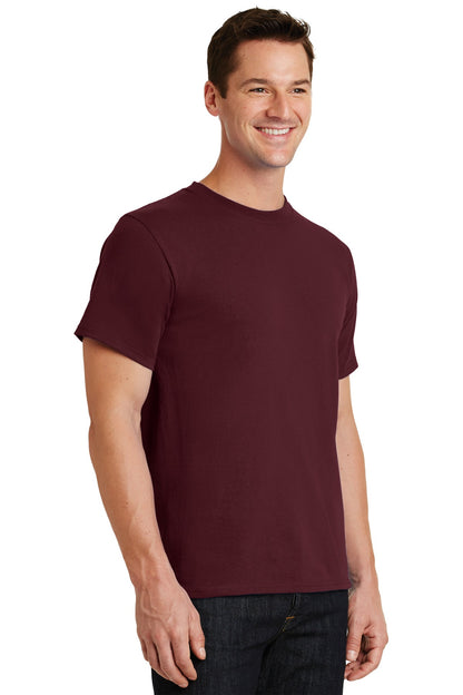 Ath. Maroon Port & Co Essential Tee. PC61 plain