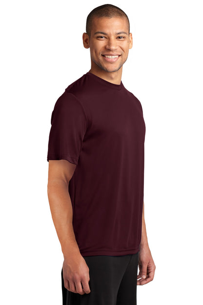 Ath Maroon Port & Co Performance Tee. PC380 plain