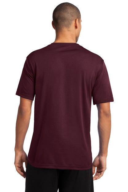 Ath Maroon Port & Co Performance Tee. PC380 plain