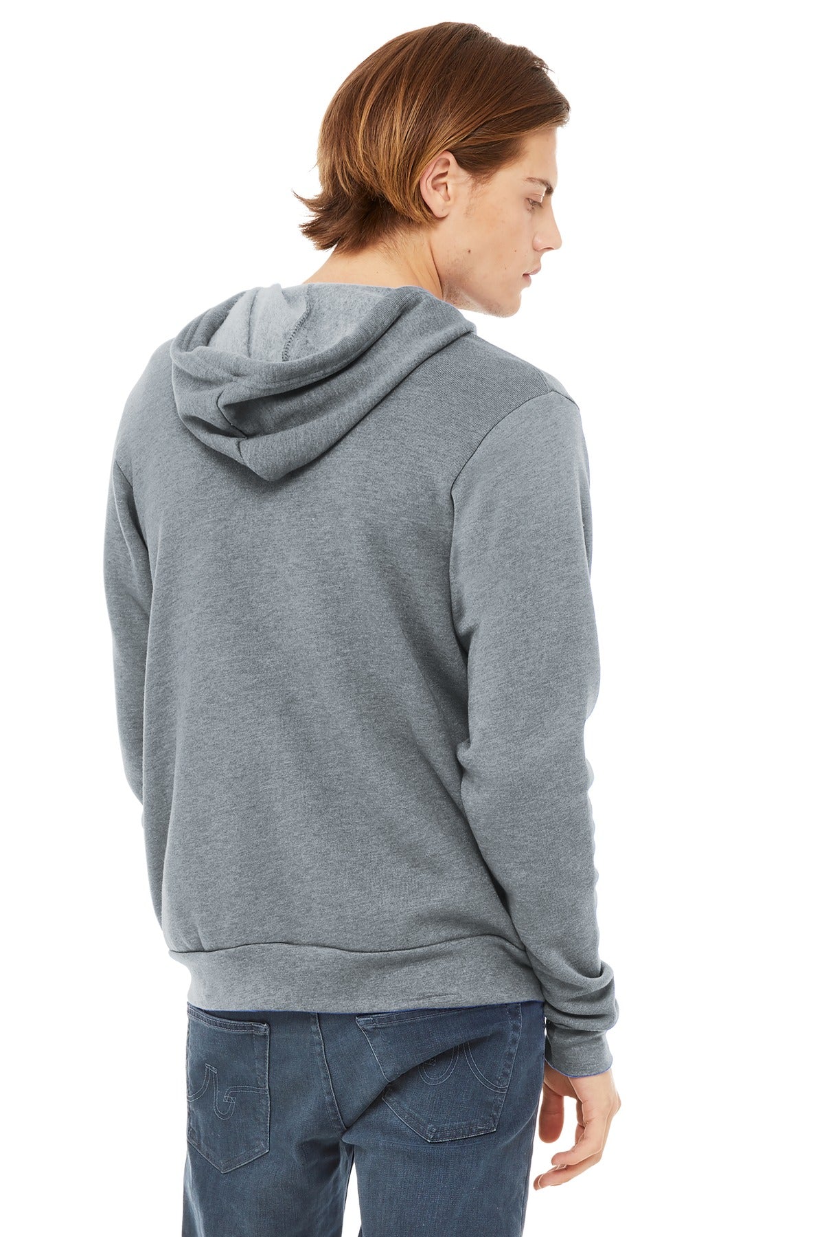 Athletic Ht BELLA+CANVAS Unisex Sponge Fleece Full-Zip Hoodie. BC3739 plain