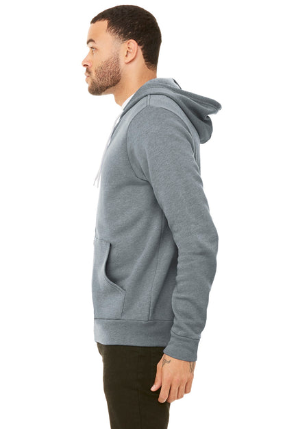 Athletic Ht BELLA+CANVAS Unisex Sponge Fleece Pullover Hoodie. BC3719 plain