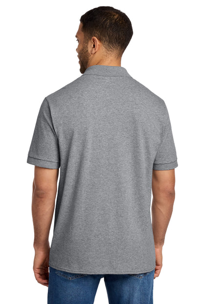 Athletic Hthr Port & Co Core Blend Jersey Knit Polo. KP55 plain