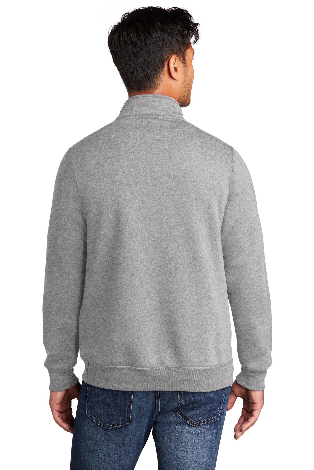 Athletic Hthr Port & Co Core Fleece 1/4-Zip Pullover Sweatshirt PC78Q