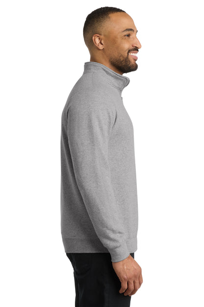 Athletic Hthr Port & Co Core Fleece 1/4-Zip Pullover Sweatshirt PC78Q
