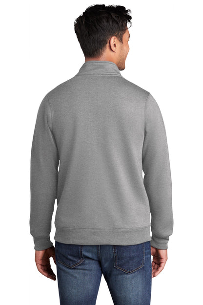 Athletic Hthr Port & Co Core Fleece Cadet Full-Zip Sweatshirt PC78FZ plain