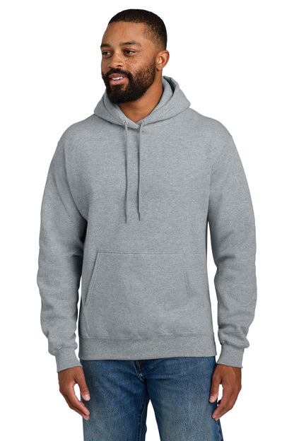 Athletic Hthr Port & Co Tall Essential Fleece Pullover Hooded Sweatshirt. PC90HT plain
