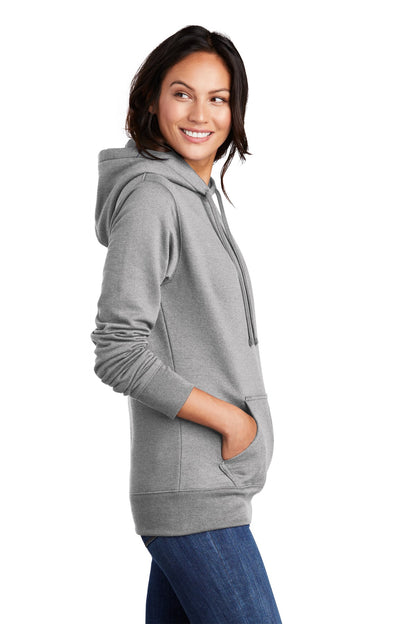 Athletic Hthr Port & Co Women's Core Fleece Pullover Hooded Sweatshirt LPC78H plain