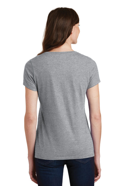 Athletic Hthr Port & Co Women's Fan Favorite V-Neck Tee. LPC450V plain