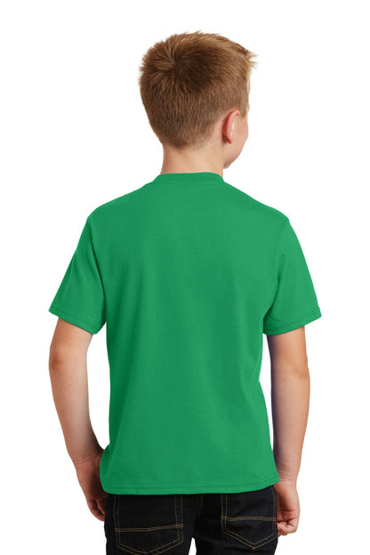 Athletic Kelly Port & Co Youth Fan Favorite Tee. PC450Y plain