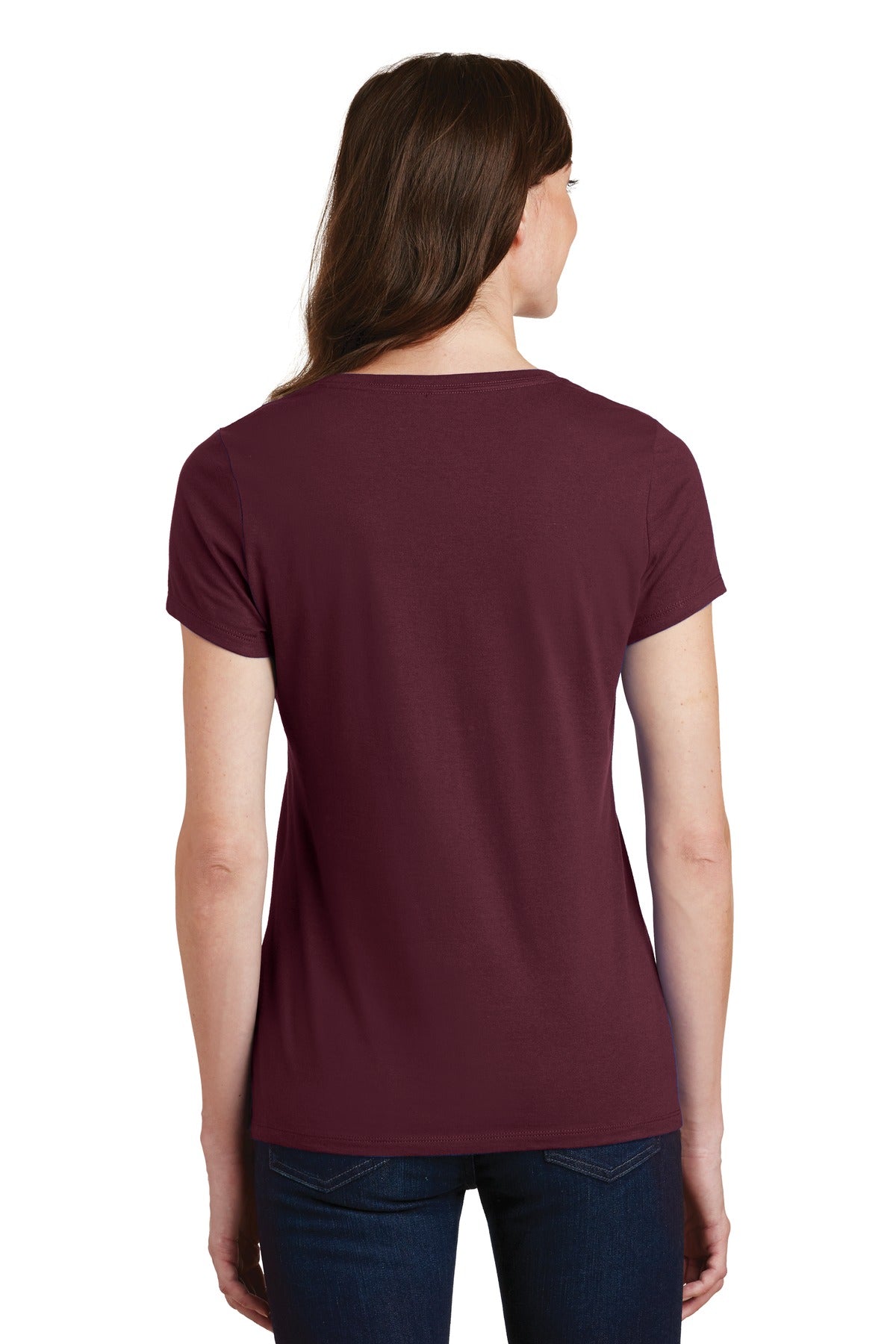 Athletic Mar Port & Co Women's Fan Favorite V-Neck Tee. LPC450V plain